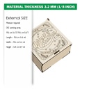 DXF, SVG files for laser Tiny cute christmas Light box in the Gift Box, Bear family, Winter Forest, Glowforge, Material 1/8 inch (3.2 mm)