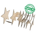 DXF, SVG files for laser DIY Marquee Star Light,Santa Claus,flying reindeer,sleigh,old village,winter forest,moon,stars,Shadow Box,Christmas