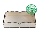 DXF files for laser Tray Country Kitchen, Candy bar decor, svg Files, Glowforge, Two different material thickness 3.2 / 6.4 mm