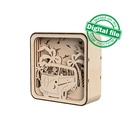 DIY Lightbox Beach vibe, surf, palm trees, Volkswagen bus Shadow Box, Two different sizes DXF, SVG files for laser, Material 1/8'' (3.2mm)