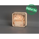 DIY Lightbox Beach vibe, surf, palm trees, Volkswagen bus Shadow Box, Two different sizes DXF, SVG files for laser, Material 1/8'' (3.2mm)