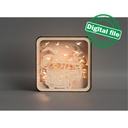 DIY Lightbox Beach vibe, surf, palm trees, Volkswagen bus Shadow Box, Two different sizes DXF, SVG files for laser, Material 1/8'' (3.2mm)