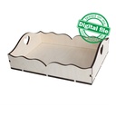 DXF files for laser Tray Country Kitchen, Candy bar decor, svg Files, Glowforge, Two different material thickness 3.2 / 6.4 mm