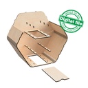 DXF, SVG files for laser Wedding card box, Engagement Card Box, Polygon money box, Piggy bank, laser ready, Material 1/8 inch (3.2 mm)