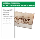 DXF files for laser Tray Country Kitchen, Candy bar decor, svg Files, Glowforge, Two different material thickness 3.2 / 6.4 mm