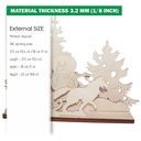 DXF, SVG files for laser Tea Candle holders, Centerpiece, Light-up Christmas, Winter forest, Snowman, boy, sleigh, Material 1/8'' (3.2 mm)