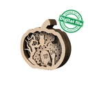 DXF, SVG files for laser Light-Up Halloween Ornament, gravestone, zombie, scary tree, owl, moon is bleeding, Glowforge,Xtool,Layered pattern