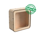 DIY Lightbox, Shadow Box, Two different sizes DXF, SVG files for laser, Template, Glowforge, Material thickness 1/8 inch (3.2 mm)