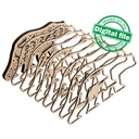 Files for laser or plotter Multilayer polar bear decoration, Northern Lights, aurora borealis, Nursery decoration, SVG, PDF, DXF