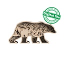 Files for laser or plotter Multilayer polar bear decoration, Northern Lights, aurora borealis, Nursery decoration, SVG, PDF, DXF