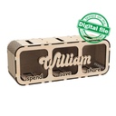 DXF, SVG files for laser Personalized Baby Triple Piggy Bank,Gift For Kids,Wooden Piggy Bank with divider,personalized money box,Travel fund