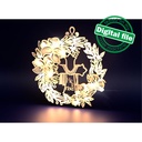 DXF, SVG files for laser Layered Wreath, Religious Easter, Spring Decor, Cross, Lilies, Rosehip Flowers, Door sign,material of any thickness