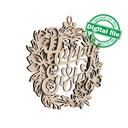 DXF, SVG files for laser Layered Wreath, Religious Easter, Spring Decor, Cross, Lilies, Rosehip Flowers, Door sign,material of any thickness (copy)