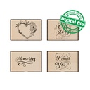 DXF, SVG files for Laser Cut Box with Sliding Lid, Drawers, Souvenir, Small Items Storage, Memorabilia, calligraphy, Material 1/8'' (3.2 mm)