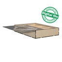 DXF, SVG files for Laser Cut Box with Sliding Lid, Drawers, Souvenir, Small Items Storage, Memorabilia, calligraphy, Material 1/8'' (3.2 mm)