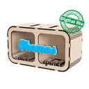 DXF, SVG files for laser Piggy bank with divider, personalized money box, Travel fund, Nursery Decor, Save or Share, Material 1/8'' (3 mm)