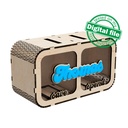 DXF, SVG files for laser Piggy bank with divider, personalized money box, Travel fund, Nursery Decor, Save or Share, Material 1/8'' (3 mm)