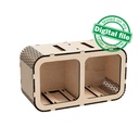 DXF, SVG files for laser Piggy bank with divider, personalized money box, Travel fund, Nursery Decor, Save or Share, Material 1/8'' (3 mm)