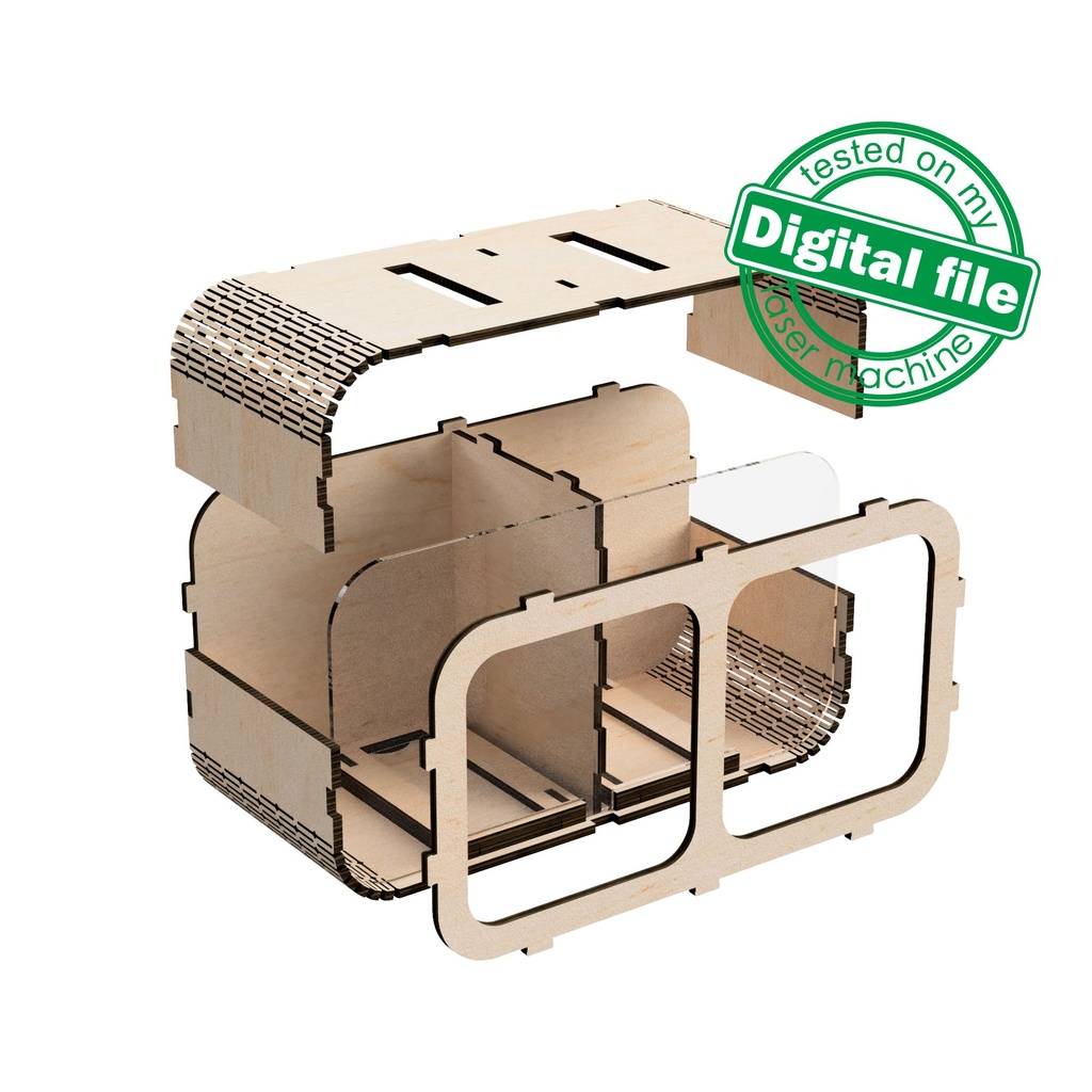 DXF, SVG files for laser Piggy bank with divider, personalized money box, Travel fund, Nursery Decor, Save or Share, Material 1/8'' (3 mm)