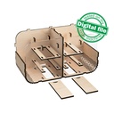 DXF, SVG files for laser Piggy bank with divider, personalized money box, Travel fund, Nursery Decor, Save or Share, Material 1/8'' (3 mm)