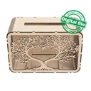 DXF, SVG files for laser cutting Wedding card box, Family tree, money box, Engagement Box, Wedding Decor, Piggy bank, Material 1/8''(3.2 mm)