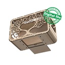 DXF, SVG files for laser cutting Wedding card box, Family tree, money box, Engagement Box, Wedding Decor, Piggy bank, Material 1/8''(3.2 mm)