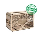 DXF, SVG files for laser cutting Wedding card box, Family tree, money box, Engagement Box, Wedding Decor, Piggy bank, Material 1/8''(3.2 mm)