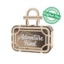 DXF, SVG files for laser cutting Travel Fund Suitcase, Adventure Piggy bank, Money Box, Vacation Fund, Travel Savings, Table Decoration