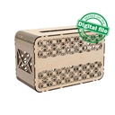 DXF, SVG files for laser Wedding card box, money box, Engagement Card Box, openwork, carved, elegant design, Material 1/8'' (3.2 mm)