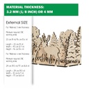 DXF, SVG files for laser Diorama family of deer in the forest, 3d shadow box, Decorative night lamp, Nursery decor, Multilayered Light box