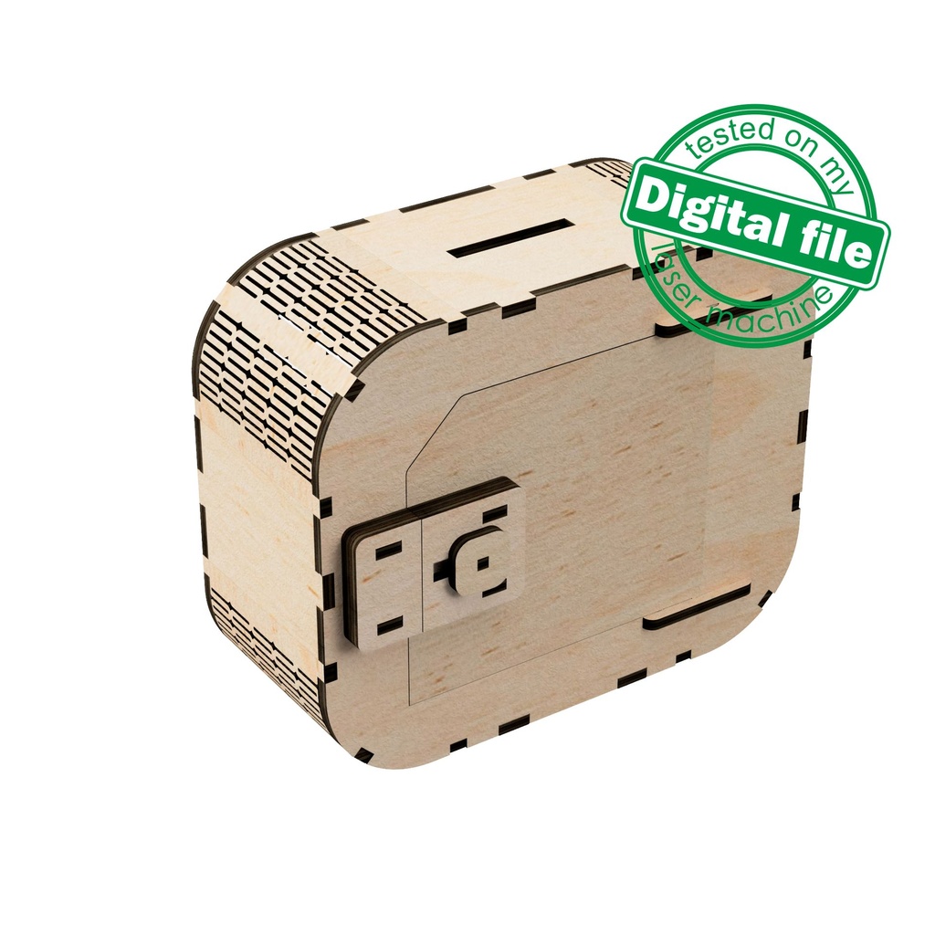 DXF, SVG files for laser Personalized Baby Piggy Bank, Wood Gift For Kids, Nursery Decor, Wooden Piggy Bank with Name, Tip box,Business idea