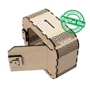 DXF, SVG files for laser Personalized Baby Piggy Bank, Wood Gift For Kids, Nursery Decor, Wooden Piggy Bank with Name, Tip box,Business idea