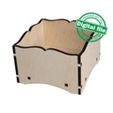 DXF, SVG files for laser Vintage Small Tray, Coffee box, Candy bar decor, Engraved pattern French, Two different material thickness 3.2/6.4