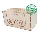 DXF, SVG files for laser Yarn box, Crochet Storage Box, Knitting Yarn Box, Vector project, Glowforge, Material thickness 1/8 inch (3.2 mm)