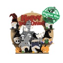 DXF, SVG files for laser Halloween 3D decoration, Gnomes Cutout, DIY Gift, Kids activity, Personalized Wooden sign, Material 3,2 mm (1/8'')