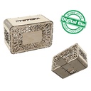 DXF, SVG files for laser Wedding card box, money box, Engagement Card Box, openwork, carved, leaves, Glowforge, Material 1/8'' (3.2 mm)