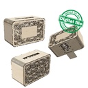 DXF, SVG files for laser Wedding card box, Engagement Card, money box, Wedding Decor, Piggy bank, Ginkgo leaves, Material 1/8'' (3.2 mm)