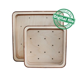 [00185973] DIY Lightbox, Shadow Box, Two different sizes DXF, SVG files for laser, Template, Glowforge, Material thickness 1/8 inch (3.2 mm)