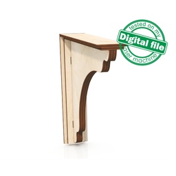 [00187547] DXF, SVG files for laser Decorative Rustic Corbel, Home Decor, Vector project, Glowforge, Material thickness 1/8 inch (3.2 mm)