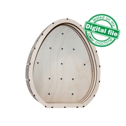 [00187264] DIY Light box Egg, Template Vector for Laser Cutting DXF, SVG, Shadow Box, Multilayered Sculptures, Easter decor, Material 3.2 mm (1/8'')