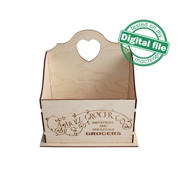 [00186516] DXF, SVG files for laser Wooden Desk Organiser, Magazine Holder, Storage paper, Home Office, Vintage Atelier, Material thickness 3.2 mm