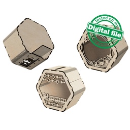 [7772742] DXF, SVG files for cutting Piggy bank, personalized money box, Travel fund, Nursery decor, Laser or plotter, Two Material 1/8''(3mm) and 2mm